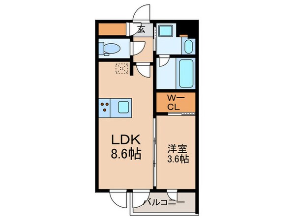 ラ・ペルラ市谷砂土原町の物件間取画像